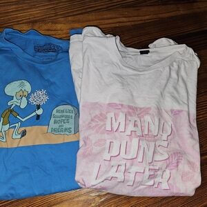 2 SpongeBob meme shirts XL